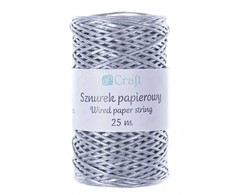 Dallprint Virvutė popierinė su vielute 25m sidabrinė