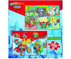 Educa 2 dėlionės (puzzle) 2x100 SUPERTHINGS 6-8metų