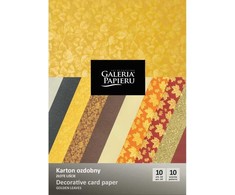 Galeria Papieru Dekoratyvinis popierius ZLOTE LISCIE A4 mix 220-250g 10vnt
