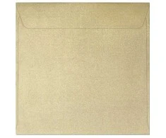 Galeria Papieru Vokai 145x145mm PEARL 10vnt auksiniai