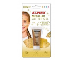 Gelis grimui 14ml ALPINO Glitter auksinis bls
