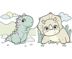 Ideyka Knygutė spalvinimo vandeniu DINOZAURAI art_selena_ua 20x20 3+