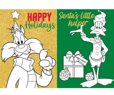 Ideyka Knygutė spalvinimui su lipdukais LOONEY TUNES: Linksmų Kalėdų Warner Bros