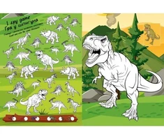 Ideyka Knygutė spalvinimui su lipdukais PLĖŠRIŲJŲ DINOZAURŲ PASAULIS