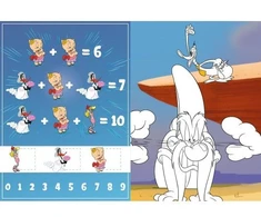 Ideyka Knygutė spalvinimui su lipdukais LOONEY TUNES: Juokingas zuikis Warner Bros
