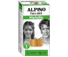Kreidutės grimui ALPINO Face stick Metallic aukso sp. 6 vnt.