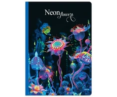 Lastva Knyga A4 96lap. 70g NEON FLOWERS linija