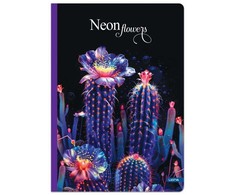 Lastva Knyga A5 96lap 70g lang NEON FLOWERS