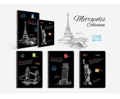 Lastva Knyga su spirale A4 80lap 70g lang METROPOL