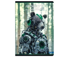 Lastva Sąsiuvinis A4 52lap. 80g ROBOT ANIMALS lang.