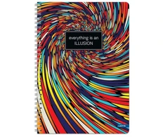 Lastva Sąsiuvinis su spirale A4 100lap 70g lin ILLUSION