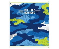 Lastva Sąsiuvinis(platus) A5 48lap 80g linija MILITARY