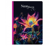 Lastva Sąsiuvinis(platus) A5 60lap 80g lang NEON FLOWERS