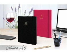 Lastva Užrašų knyga A5 112lap 80g linija GLITTER