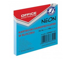 Office Products Lip.lapeliai 76x76/ 100 OFFp, neon mėlyni