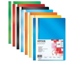 Office Products Plastikinis segtuvėlis, A4, skaidriu viršeliu, su įsegėle, juodos spalvos