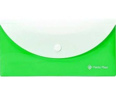 Panta Plast Dvigubas aplankas su spaustuku DL žalsvas