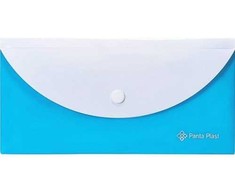 Panta Plast Dvigubas aplankas su spaustuku DL melsvas
