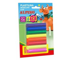 Plastilinas ALPINO 6sp+2neon