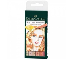 Faber-Castell Rašiklių rink. PITT India ink FC 6vnt., kūno sp.