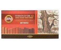 Sausų pastelių rinkinys 12vnt rudų atsp.8522B