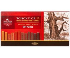 Sausų pastelių rinkinys 12vnt rudų atsp.8592B