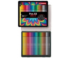 Stabilo - Pen 68 Arty - metalinė dėžutė, 20 vnt. (204053)