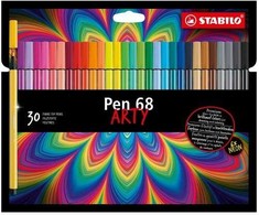 Stabilo Flomasteriai PEN 68 ARTY 24sp.+6neon