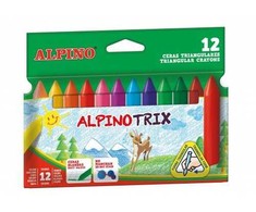 Vaškinės kreidutės trikampės ALPINO Trix 12sp 10mm