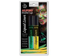 Veido dažai ALPINO Liquid liner geltoni+žali