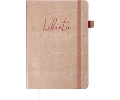 Zibi Knyga su gumute A5 96l LIBRETA smėlio sp. lygiais lapais