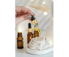 Lukata Gipsinis bijūnų žiedas su aromatiniu aliejumi 10ml, Namų dekoro elementas