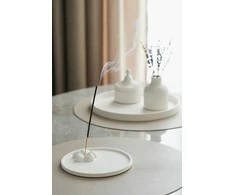 Lukata Modernus minimalistinis smilkalų laikiklis su padėklu – elegantiškas smilkalinė ir pelenų gaudyklė | Tobula dvasinės meditacijos dovana | Namų dekoras