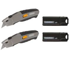 2 trapeciniai peiliai + 50 ašmenų komplektas ToughBuilt®