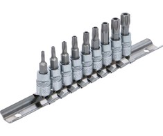 Grąžtas Bgs Technic Įpresuotų antgalių rinkinys | 6.3 mm (1/4") | T-Star su skyle (Torx) T10 - T50 (2165)