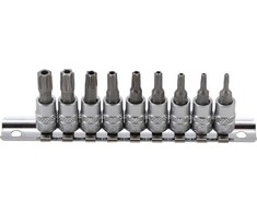 Grąžtas Bgs Technic Įpresuotų antgalių rinkinys | 6.3 mm (1/4") | T-Star su skyle (Torx) T10 - T50 (2165)