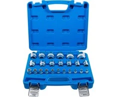 Bgs Technic Galvučių rinkinys, šešiakampės | 6.3 mm (1/4") + 12.5 mm (1/2") | Coliniai dydžiai | 23 vnt. (2246)