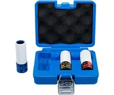 Bgs Technic Plonasienių smūginių galvučių rinkinys su apsaugom | 12,5 mm (1/2") | 17/19/21 mm | 3 vnt. (7200)