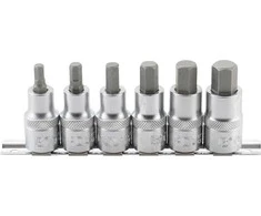 Bgs Technic Įpresuotų antgalių rinkinys | 12,5 mm (1/2") | Hex šešiakampis 6 - 14 mm | 6 vnt. (8887)
