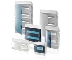 ABB Mistral41F 1x12 12M IP41 63A įleidžiamas modulinis paskirstymo skydas II klasės pilnų durelių N+PE varžtas 41A12X11A 1SLM004102A1103
