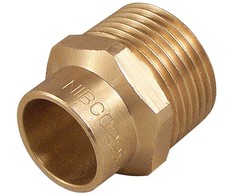 Adapteris Nibco 42430, 22mm x 3/4", misiņš