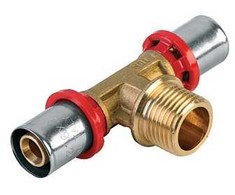 Tdm Brass Presuojamasis trišakis 1660, 26 mm x 3/4", išor. sriegis