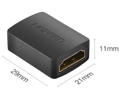 Adapteris Ugreen 20107 HDMI Female ,moteriška,, HDMI Female ,moteriška,, juoda sp.