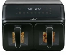Gruzdintuvė Aerogrill Alpina DUO, juoda, 2200 W, 8 l