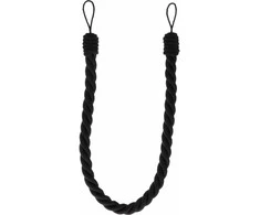 Užuolaidų virvelė Luance COT, 1.6 cm, juoda