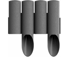 Aizsargbarjera Garden Center, 230 cm x 5.5 cm x 25.5 cm, pelēka krās., 10 gab.