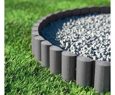 Aizsargbarjera Garden Center, 230 cm x 5.5 cm x 25.5 cm, pelēka krās., 10 gab.