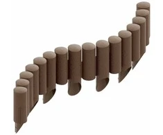 Aizsargbarjera Garden Center, 230 cm x 5.5 cm x 25.5 cm, brūna krās., 10 gab.