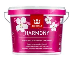 Sienų ir lubų dažai TIKKURILA HARMONY, visiškai matiniai, baltos sp., A bazė, 2,7 l