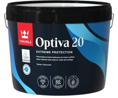 Akrila krāsa Tikkurila Optiva 20, balta krās., 9 l